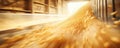 Motion Blur Captures Corn Unloading At Grain Elevator Royalty Free Stock Photo