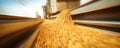 Motion Blur Captures Corn Unloading At Grain Elevator Royalty Free Stock Photo