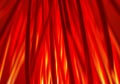 Motion blur defocused abstract Halloween background. Bundle of sticks backlighted by red lamp like a fire.