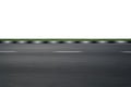 Motion blur empty asphalt road isolated from white background Royalty Free Stock Photo