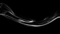 Motion blur fog wave. Mystical paranormal smoke. Darkness abstract isolated black background. Stock illustration