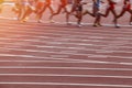 Motion blur man track and field race Royalty Free Stock Photo