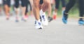 Motion blur of Marathon running Royalty Free Stock Photo