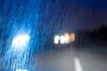 Motion blur midnight traffic Royalty Free Stock Photo