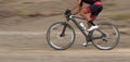 Motion blur of a mountain bike race Royalty Free Stock Photo