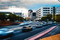 Motion blur Photo of cars coming into Tuscon, Arizona.