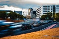 Motion blur Photo of cars coming into Tuscon, Arizona.