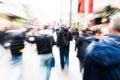 Motion blur picture of walking people