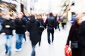 Motion blur picture of walking people