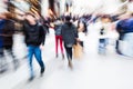 Motion blur picture of walking people