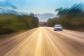 Motion blur of a rural road Royalty Free Stock Photo