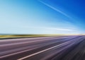 Motion blur on speed road Royalty Free Stock Photo