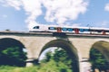Motion blur Swiss train