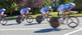 Motion blur team bike race Royalty Free Stock Photo