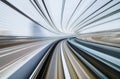 Motion blur of train moving in Tokyo, Japan