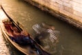 Motion blur Venice gondolier