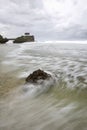 Motion blur wave at Kukup Beach, Indonesia, Southeast Asia Royalty Free Stock Photo