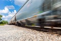 Motion blurr of moving freight train Royalty Free Stock Photo