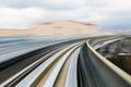 Motion blurred moving train track Royalty Free Stock Photo