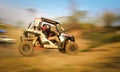 Motion blurred of off-road racing Royalty Free Stock Photo