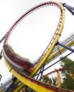 Motion blurred roller coaster