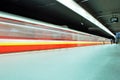 Motion blurred subway train Royalty Free Stock Photo