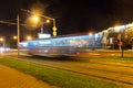 The motion of a blurred tram Royalty Free Stock Photo