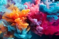 Motion Color drop in water,Ink swirling in ,Colorful ink abstraction. Cloud of ink under water Royalty Free Stock Photo