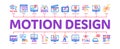Motion Design Studio Minimal Infographic Banner Vector