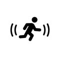 Motion detector silhouette icon