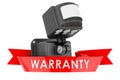 Motion detector warranty concept. 3D rendering Royalty Free Stock Photo
