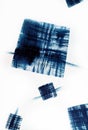 Motion dynamics of an abstract composition of four small and one large squares