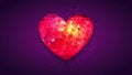 Abstract red heart resembling a nebulose