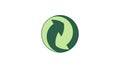 Green Dot, recycle symbol animation. Motion graphic design. Alpha channel.