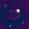 Motion graphics design element. Vector geometric background