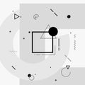 Motion graphics elements. Vector illustration background. Geometric figures