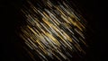 Motion graphics and visualization of audio waves. Animation. Abstract grey and yellow hypnotic moving streaks in a form