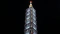 Motion of nigh scene of Taipei 101.