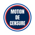 Motion of no confidence symbol called motion de censure in French language