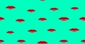 Motion pattern design. Funny lick lips. Minimal fashion