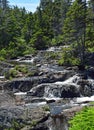 Motion River cascade waterfall Torbay NL Royalty Free Stock Photo