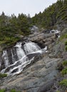 Motion River cascade waterfall Torbay NL Royalty Free Stock Photo