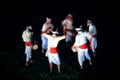 Motion scene of Dhol drum male dance, Bohag Bihu or Rongali Bihu festival and celebrates of Assamese New Year