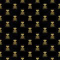 Motion sensor icon isolated seamless pattern on black background