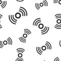 Motion sensor icon seamless pattern background. Sensor waves vector illustration. Security connection symbol pattern Royalty Free Stock Photo