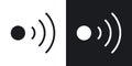 Motion sensor icon vector