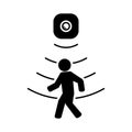 Motion sensor icon, vector illustration