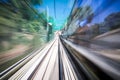 Motion shoot out of a moving train Royalty Free Stock Photo