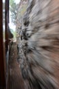 Motion train ride Royalty Free Stock Photo