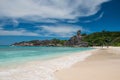 motion wave, white sand beach and the rock Sail in Similan island Royalty Free Stock Photo